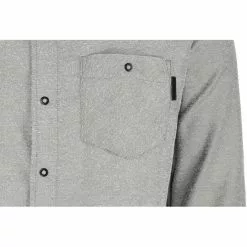 PEARL IZUMi Rove Flannel Langarmhemd Herren Grau -Günstiges Fahrradjacken Geschäft pearl izumi rove flannel ls shirt men smoke grey stone weave 3