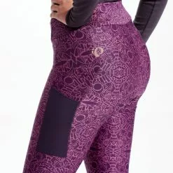 PEARL IZUMi Sugar Thermo Cycling Tights Damen Lila -Günstiges Fahrradjacken Geschäft pearl izumi sugar thermal cycling tights women nightshade thistle damask 5