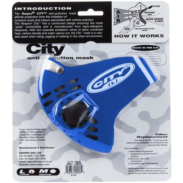 RESPRO City Anti-Pollution Maske Blau 3 RESPRO City Anti-Pollution Maske Blau – Bild 3