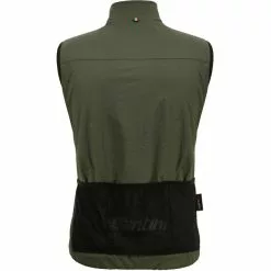 Santini Alpha Pack Windweste Herren Oliv -Günstiges Fahrradjacken Geschäft santini alpha pack wind vest men military green 3