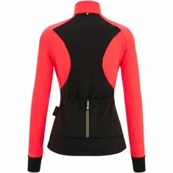 Santini Coral Bengal Jacke Damen Pink/schwarz -Günstiges Fahrradjacken Geschäft santini coral bengal jacket women granatina pink 3
