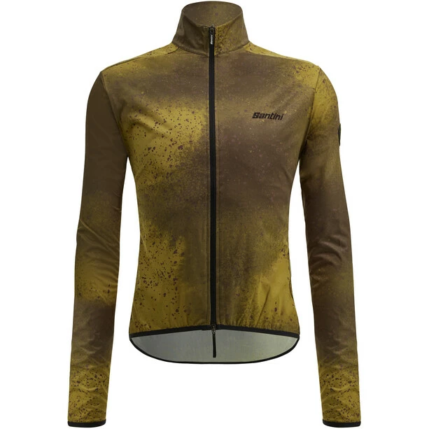Santini Fango Packbare Windbreaker Jacke Herren Oliv 1 Santini Fango Packbare Windbreaker Jacke Herren Oliv