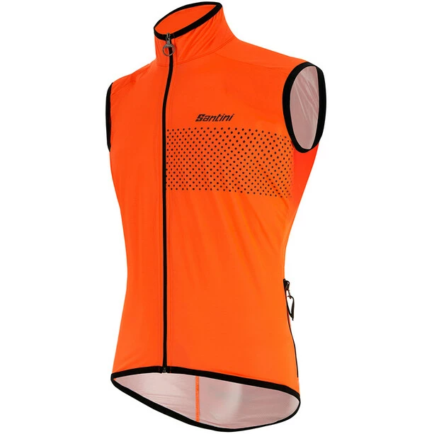 Santini Guard Nimbus Regenschutzweste Herren Orange 2 Santini Guard Nimbus Regenschutzweste Herren Orange – Bild 2