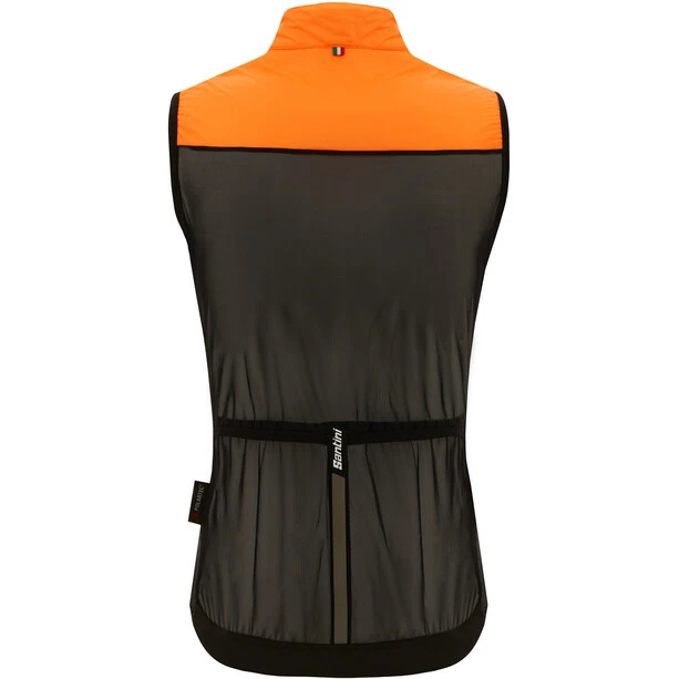 Santini Redux Lite Windjacke Schwarz/orange 3 Santini Redux Lite Windjacke Schwarz/orange – Bild 3