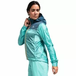 Schöffel Schöffel Flow Trail Hybrid Jacke Damen Türkis/petrol -Günstiges Fahrradjacken Geschäft schoeffel flow trail hybrid jacket women hidden cove 5