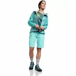 Schöffel Schöffel Flow Trail Hybrid Jacke Damen Türkis/petrol -Günstiges Fahrradjacken Geschäft schoeffel flow trail hybrid jacket women hidden cove 6