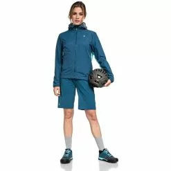 Schöffel Schöffel Valve Hybrid Jacke Damen Petrol -Günstiges Fahrradjacken Geschäft schoeffel valve hybrid jacket women lakemount blue 3