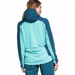 Schöffel Schöffel Valve Hybrid Jacke Damen Petrol -Günstiges Fahrradjacken Geschäft schoeffel valve hybrid jacket women lakemount blue 4