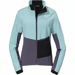 Schöffel Schöffel Zumaia Softshell-Jacke Damen Türkis/grau