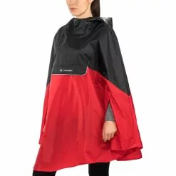 VAUDE Covero II Poncho Schwarz/rot -Günstiges Fahrradjacken Geschäft vaude covero ii poncho unisex indian red 3