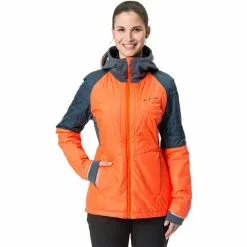 VAUDE Cyclist Hybrid Jacke Damen Orange/blau -Günstiges Fahrradjacken Geschäft vaude cyclist hybrid jacket women neon orange blue 3
