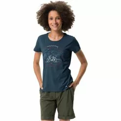 VAUDE Cyclist V T-Shirt Damen Blau -Günstiges Fahrradjacken Geschäft vaude cyclist v t shirt women dark sea uni 3