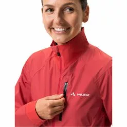 VAUDE Kuro Regenjacke Damen Rot -Günstiges Fahrradjacken Geschäft vaude kuro rain jacket women flame 6