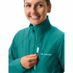 VAUDE Kuro Regenjacke Damen Türkis -Günstiges Fahrradjacken Geschäft vaude kuro rain jacket women wave 6