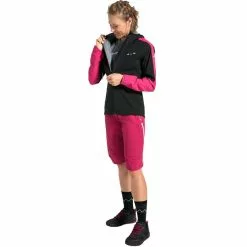 VAUDE Moab II Regenjacke Damen Schwarz/pink -Günstiges Fahrradjacken Geschäft vaude moab ii rain jacket women black 4