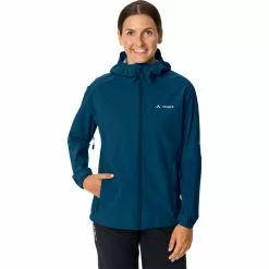 VAUDE Moab II Regenjacke Damen Blau -Günstiges Fahrradjacken Geschäft vaude moab ii rain jacket women dark sea 3