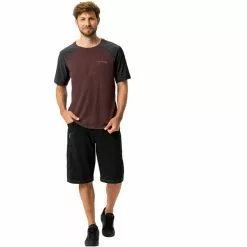 VAUDE Moab Pro Kurzarm Shirt Herren Rot/schwarz -Günstiges Fahrradjacken Geschäft vaude moab pro ss shirt men dark oak 5