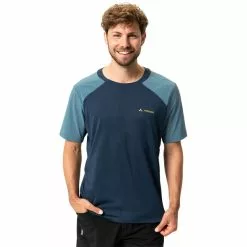 VAUDE Moab Pro Kurzarm Shirt Herren Blau -Günstiges Fahrradjacken Geschäft vaude moab pro ss shirt men dark sea 3