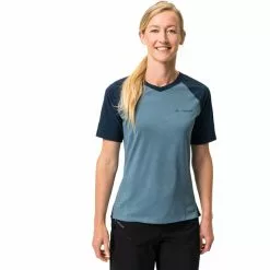 VAUDE Moab Pro Kurzarm Shirt Damen Blau -Günstiges Fahrradjacken Geschäft vaude moab pro ss shirt women blue gray 3