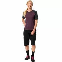 VAUDE Moab Pro Kurzarm Shirt Damen Lila/schwarz -Günstiges Fahrradjacken Geschäft vaude moab pro ss shirt women cassis 5