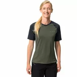 VAUDE Moab Pro Kurzarm Shirt Damen Oliv -Günstiges Fahrradjacken Geschäft vaude moab pro ss shirt women khaki 3