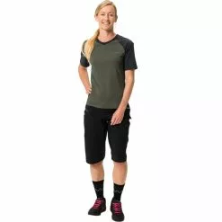 VAUDE Moab Pro Kurzarm Shirt Damen Oliv -Günstiges Fahrradjacken Geschäft vaude moab pro ss shirt women khaki 5
