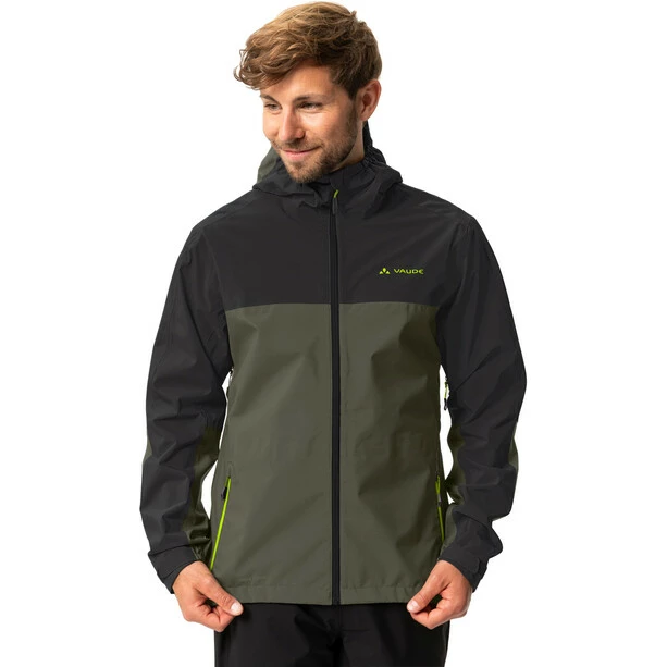 VAUDE Moab Regenjacke Herren Oliv 3 VAUDE Moab Regenjacke Herren Oliv – Bild 3