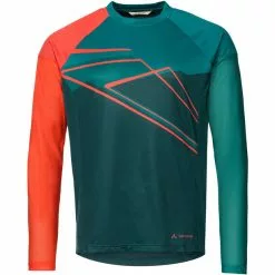 VAUDE Moab VI Langarm T-Shirt Herren Grün/orange
