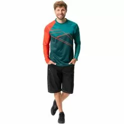 VAUDE Moab VI Langarm T-Shirt Herren Grün/orange -Günstiges Fahrradjacken Geschäft vaude moab vi ls t shirt men mallard green 5