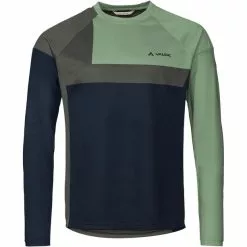 VAUDE Moab VI Langarm T-Shirt Herren Blau/grün