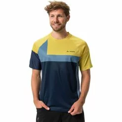 VAUDE Moab VI T-Shirt Herren Blau/gelb -Günstiges Fahrradjacken Geschäft vaude moab vi t shirt men dandelion 3