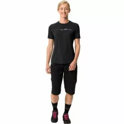 VAUDE Qimsa Logo Kurzarm Shirt Damen Schwarz -Günstiges Fahrradjacken Geschäft vaude qimsa logo ss shirt women black 5