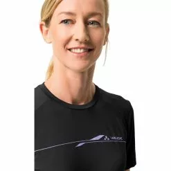 VAUDE Qimsa Logo Kurzarm Shirt Damen Schwarz -Günstiges Fahrradjacken Geschäft vaude qimsa logo ss shirt women black 6