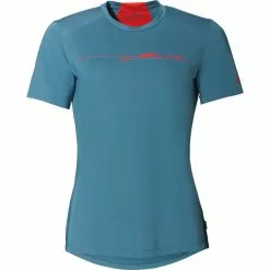 VAUDE Qimsa Logo Kurzarm Shirt Damen Blau