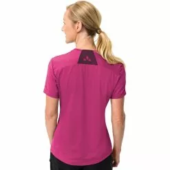VAUDE Qimsa Logo Kurzarm Shirt Damen Pink -Günstiges Fahrradjacken Geschäft vaude qimsa logo ss shirt women lychee 4