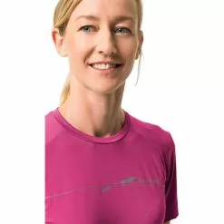 VAUDE Qimsa Logo Kurzarm Shirt Damen Pink -Günstiges Fahrradjacken Geschäft vaude qimsa logo ss shirt women lychee 6