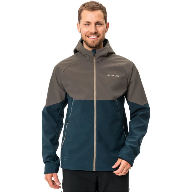 VAUDE Qimsa Softshell Jacke Herren Beige/petrol 1 VAUDE Qimsa Softshell Jacke Herren Beige/petrol