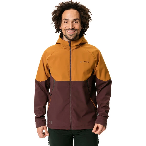 VAUDE Qimsa Softshell Jacke Herren Braun/orange 3 VAUDE Qimsa Softshell Jacke Herren Braun/orange – Bild 3