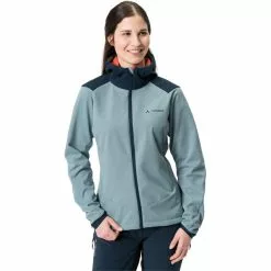 VAUDE Qimsa Softshell-Jacke Damen Blau -Günstiges Fahrradjacken Geschäft vaude qimsa softshell jacket women cloudy blue 3
