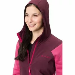 VAUDE Tremalzo Kapuzenjacke Damen Rot/pink -Günstiges Fahrradjacken Geschäft vaude tremalzo hooded jacket women crimson red 5