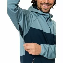 VAUDE Tremalzo Softshell Jacke Mit 1/2 Reißverschluss Herren Blau -Günstiges Fahrradjacken Geschäft vaude tremalzo softshell half zip jacket men cloudy blue 5