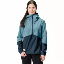 VAUDE Tremalzo Softshell Jacke Mit 1/2 Reißverschluss Damen Blau -Günstiges Fahrradjacken Geschäft vaude tremalzo softshell half zip jacket women dark sea 3