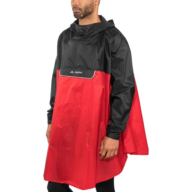VAUDE Valero Poncho Rot/schwarz 2 VAUDE Valero Poncho Rot/schwarz – Bild 2