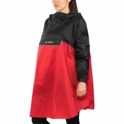 VAUDE Valero Poncho Rot/schwarz 9 VAUDE Valero Poncho Rot/schwarz -Günstiges Fahrradjacken Geschäft vaude valero poncho unisex indian red 3