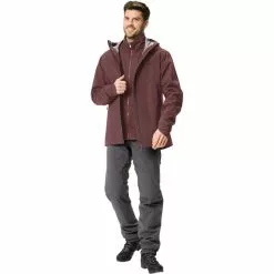 VAUDE Yaras 3in1 Jacke Herren Rot -Günstiges Fahrradjacken Geschäft vaude yaras 3in1 jacket men dark oak 5