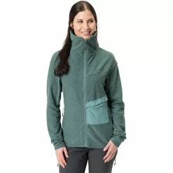 VAUDE Yaras Fleecejacke Damen Petrol -Günstiges Fahrradjacken Geschäft vaude yaras fleece jacket women dusty moss 3