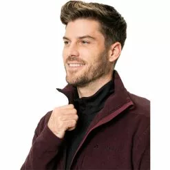 VAUDE Yaras II Fleecejacke Herren Rot -Günstiges Fahrradjacken Geschäft vaude yaras ii fleece jacket men dark oak 5
