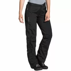 VAUDE Yaras III Regen Zip Hose Damen Schwarz -Günstiges Fahrradjacken Geschäft vaude yaras iii rain zip pants women black 3