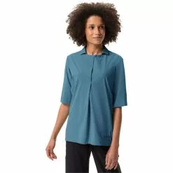 VAUDE Yaras Kurzarm Shirt Damen Blau -Günstiges Fahrradjacken Geschäft vaude yaras ss shirt women blue gray 3