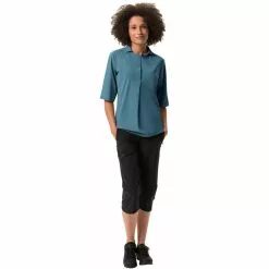 VAUDE Yaras Kurzarm Shirt Damen Blau -Günstiges Fahrradjacken Geschäft vaude yaras ss shirt women blue gray 5